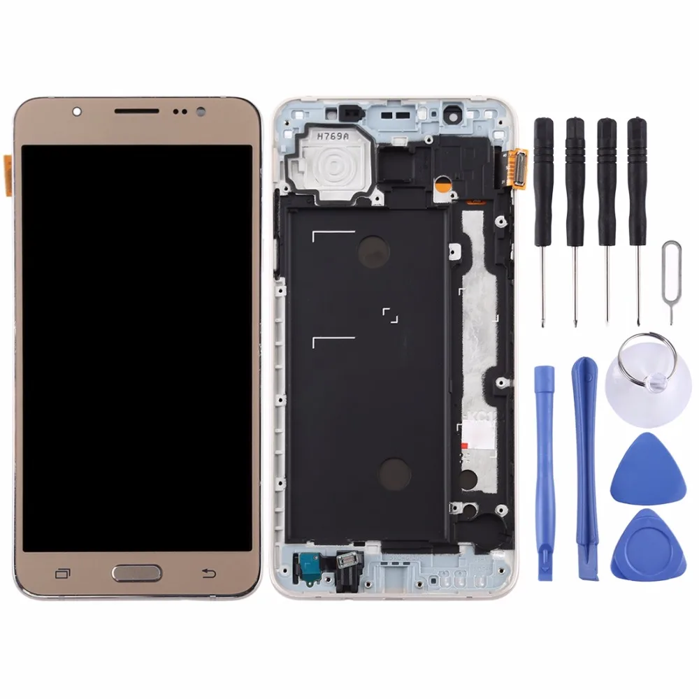 TFT материал ЖК-экран и дигитайзер Полная сборка с рамкой для Galaxy J7()/J710F