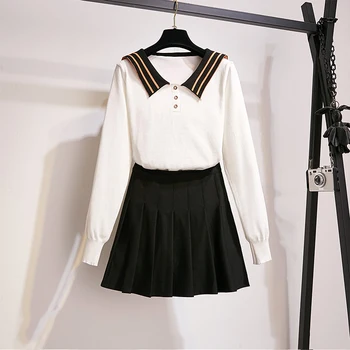 

Fp703 2019 new autumn winter women fashion casual 2pieces set suit sweater set womens