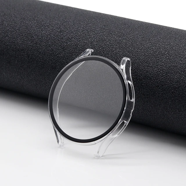 Case+Glass Cover for Samsung Galaxy Watch 4 40mm 44mm PC Matte Case Protective Bumper Shell Watch Accessories 2021 New Transparent