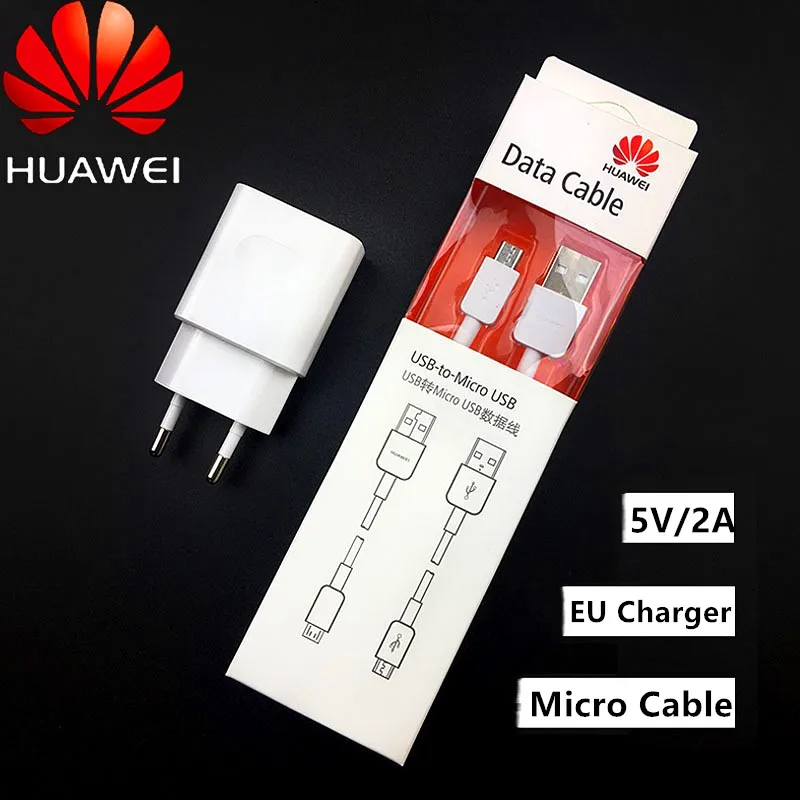 Зарядное устройство Huawei 5 В/2 А оригинальный адаптер быстрой зарядки micro usb кабель