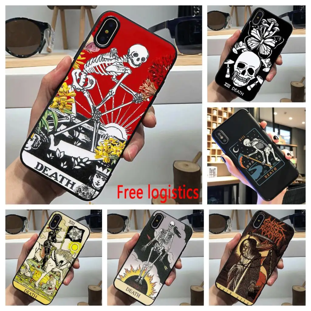Чехол для телефона Death Tarot масляная живопись черный чехол TF из ТПУ Iphone 12Pro Mini 11Pro Max