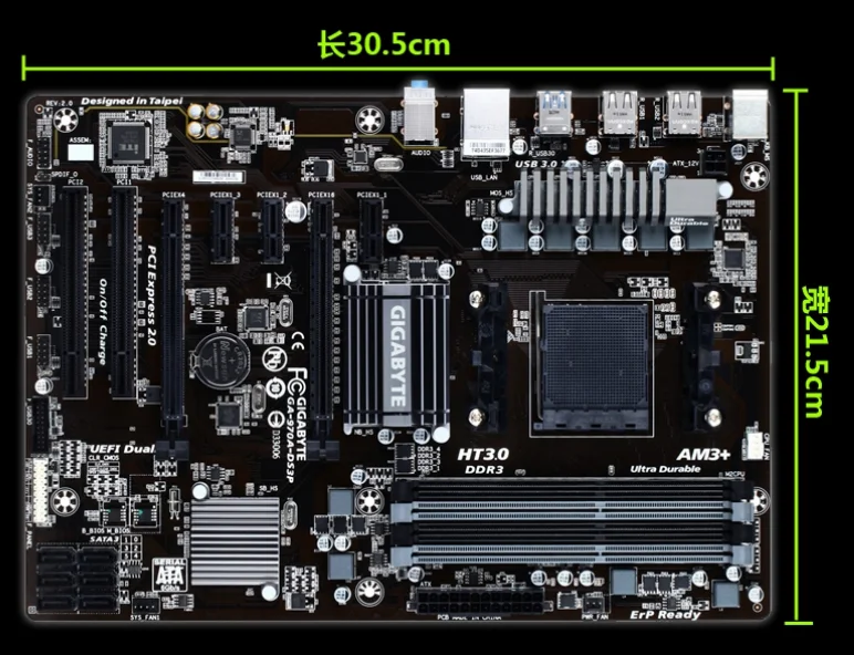 Оригинальная Материнская плата Gigabyte GA-970A-DS3P платы с разъемом AM3/AM3+ DDR3 970A-DS3P платы 32 Гб 970 материнская плата для настольных ПК