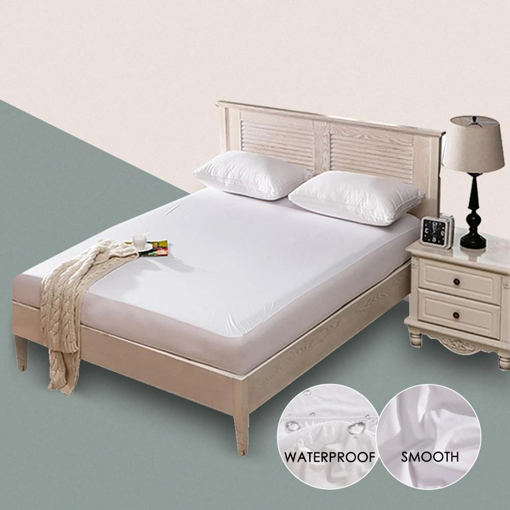 Smooth Waterproof Mattress Protector Cover For Bed Solid White Wetting Breathable Hypoallergenic Protection Pad Cover Anti Mite Mattress Protector Cover Waterproof Mattress Protector Coverwaterproof Mattress Protector Aliexpress