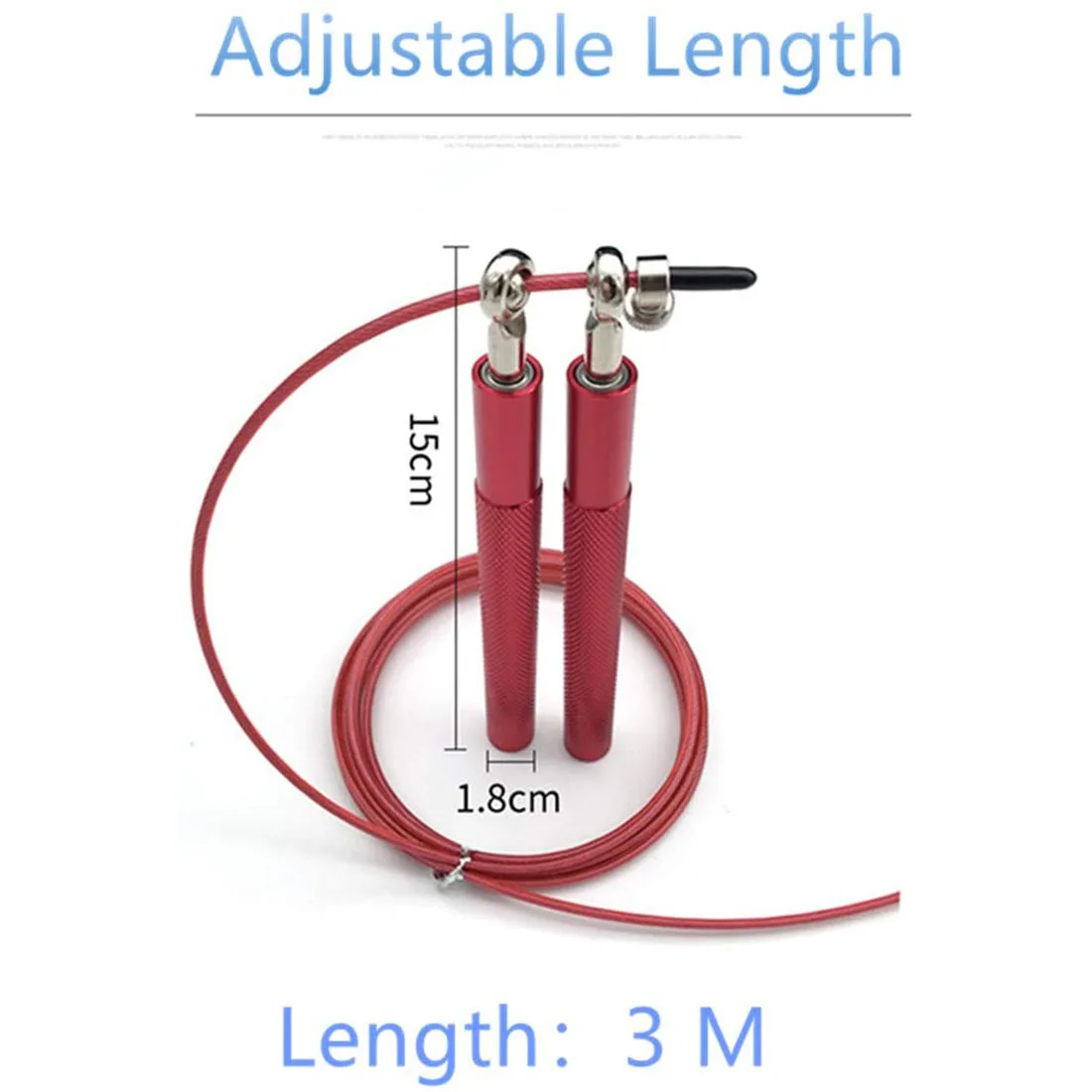 Description Picture 5 of item2022 Men Women Rope Skipping Professional Steel Rope Skipping Gymnastics Rope with Rope Skipping Adjustable Fitness Rope Workout