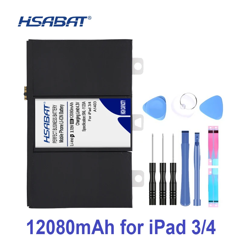 HSABAT 12080 мА/ч, Батарея для iPad 3 4 iPad3 iPad 4 A1403 A1416 A1430 A1433 A1459 A1460 A1389