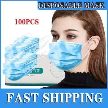 

Disposable Masks 500/50PC Dustproof Face Mouth Masks Non Woven Anti PM2.5 Anti Influenza Breathing Safety Masks Face Care Masks