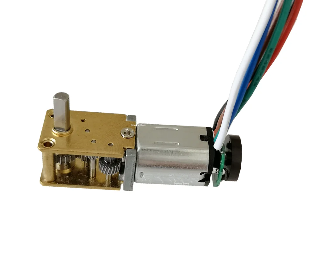 Worm DC Gear Motor Magnetic encoder Right angle Turbine motor 1:236 DIY ...