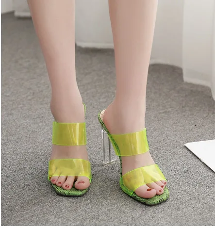 

Cool Sexy Square Transparent With Cool Slipper High With