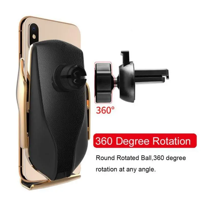 1 шт. R9 Smart sensor автомобильный беспроводной зарядный держатель на 360 вращается 10 Вт простое Быстрое беспроводное зарядное устройство