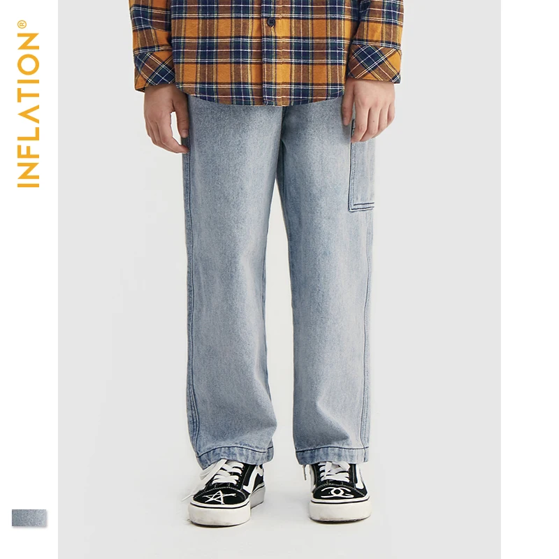 

INFLATION Kids 2019 Jeans In Blue Color Children Jeans Autumn Style Fashion Denim Pants For Kids Elastic Waist Boys Jeans 19950A