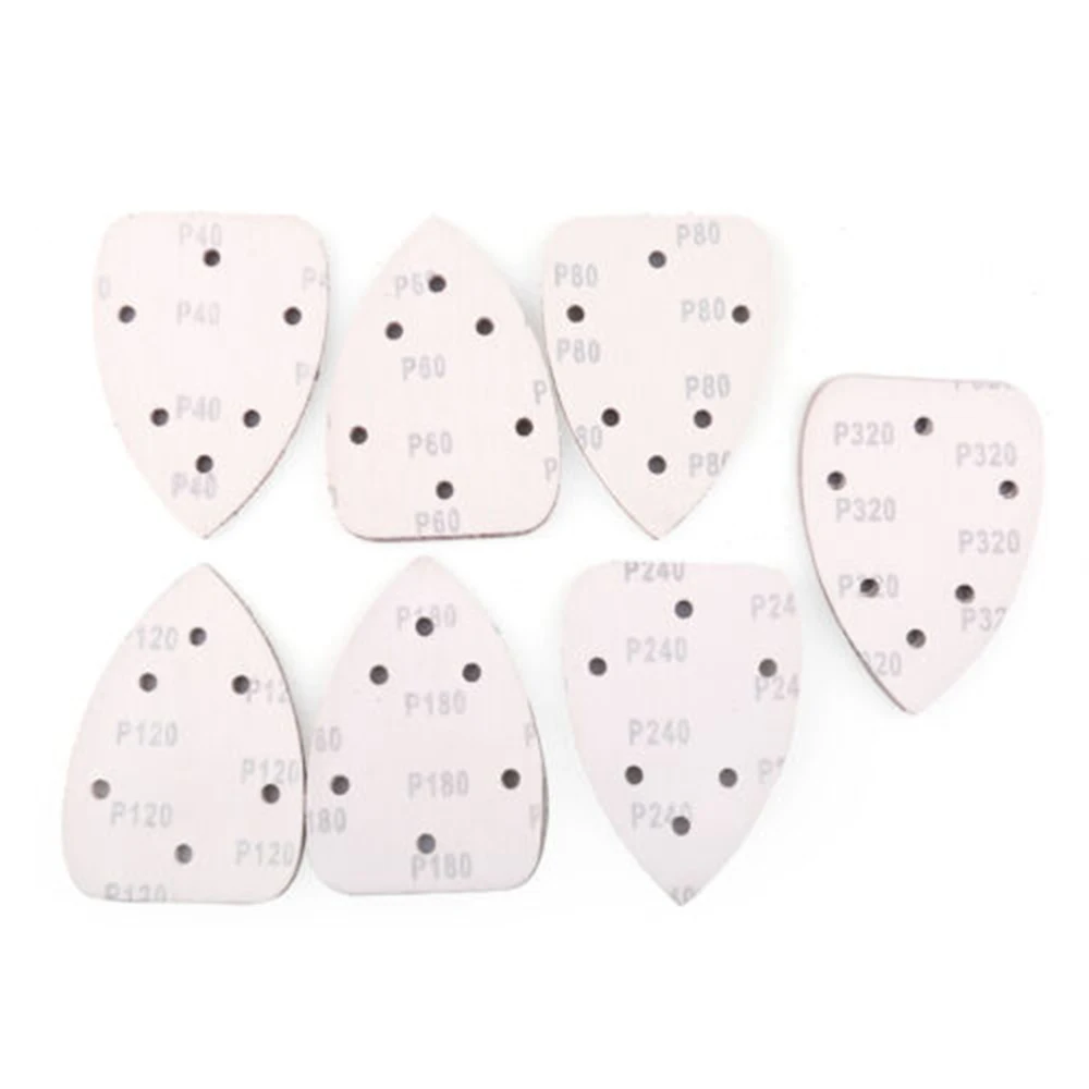 70pcs 5 Hole Sander Sandpaper Sanding Paper For Metal And Non-metal Polishing 40/60/80/120/180/240/320 Grit Pack