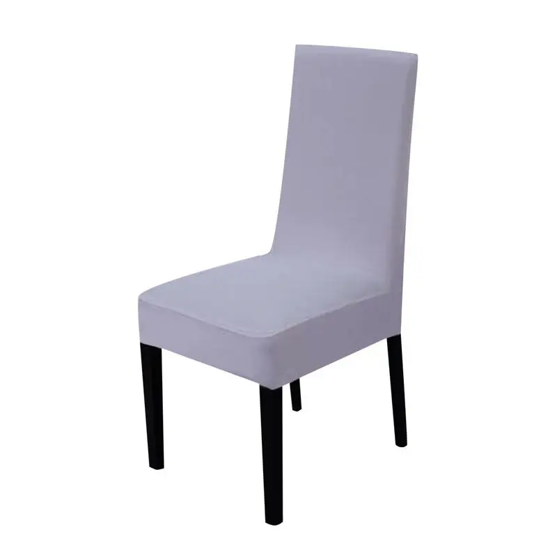 Белый спандекс свадебные чехлы для стульев обеденные стулья декоративные вечерние - Цвет: Светло-серый