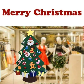 

Felt Of Christmas Kid Toys Decoration Christmas Tree Pendant DIY Wall Hanging Felt Christmas Present 2020 Xmas Hanging Ornament