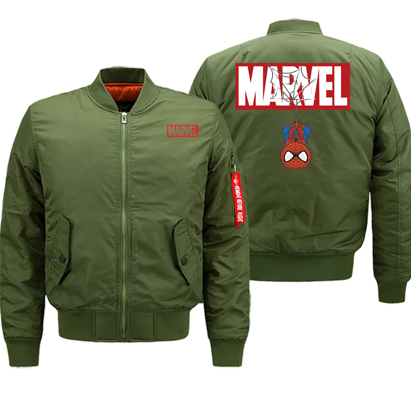 Забавный Человек-паук Marvel осень зима горячая Распродажа куртки в уличном стиле мужская мода пальто толстая молния бомбер мотоциклетная куртка