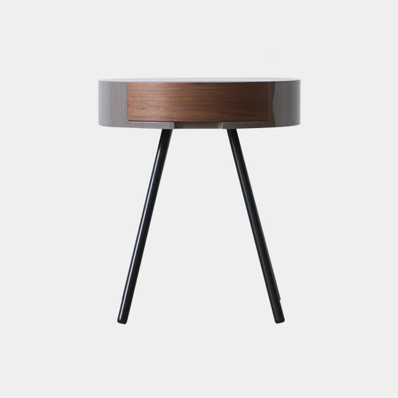Northern Europe bedside table round light luxury solid wood net red simple modern bedroom small cabinet | Мебель