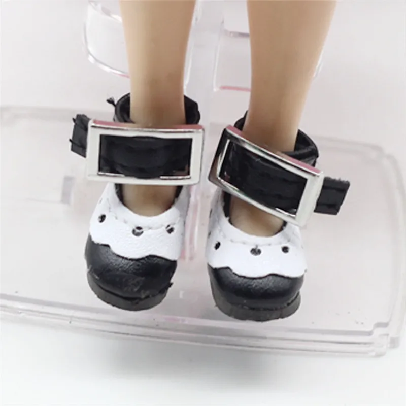 1 пара 2,8 см обувь подходит для Blyth Licca Jb Pullip кукла мини игрушка обувь для русской куклы 7 цветов кружевная обувь для 1/6 BJD куклы - Цвет: Черный