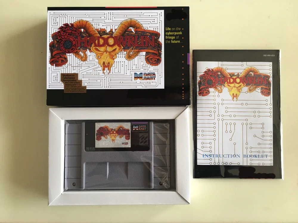 Giochi A 16Bit ** Shade Run (Versione Usa!! Cartuccia Manuale Scatola!!)