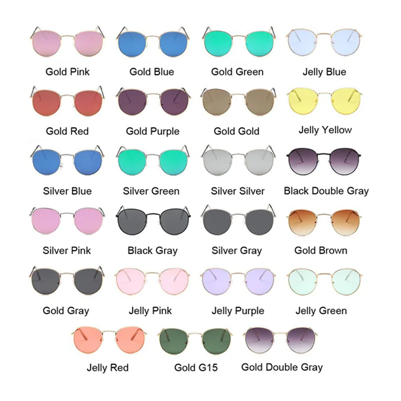 Cassic Round Sungasses Man Vintage Sma Frame Driving Sun Gasses Brand Designer Retro Mae Back Shades Ocuos De_voghion.com