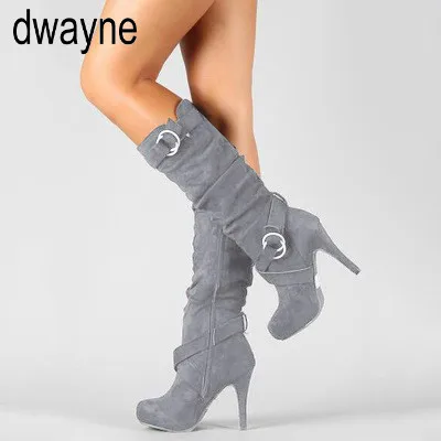 

Matin Boots Platform Thin High Heels Zip Ladies Chaussure Women Winter Shoes Woman Zapatos Mujer Sapato Mid Calf Boots ghn89