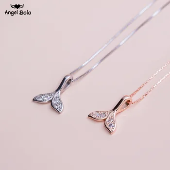

Cute Choker Pendant Necklace for Trendy Women Wedding Charm Silver 925 Fish Zircon Fashion Jewelry 2020 Accessories Gift