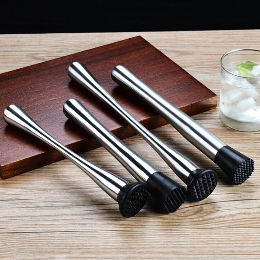 Stainless Steel Bar Cocktail MuddlerDIY Drink Fruit Ice Cocktail Barware Tools Mojito Mint, 21 cm, 23 cm, 25 30cm