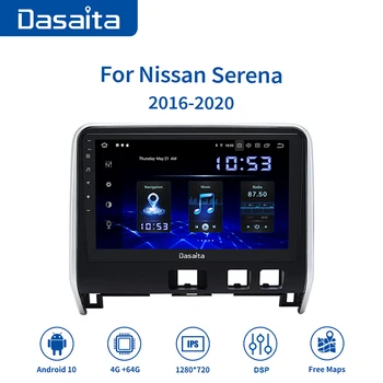 

Dasaita 10.2" IPS Touch Screen Car Android 10.0 Radio Stereo 1din For Nissan Serena C27 GPS Navigator MP3 64G ROM 4G RAM MAX10