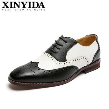 

2020 New Arrival Bullock Carved Men's Pointed Toe Business Causal Shoes Fashion Formal Wedding Shoes British Hairstylist Shoes