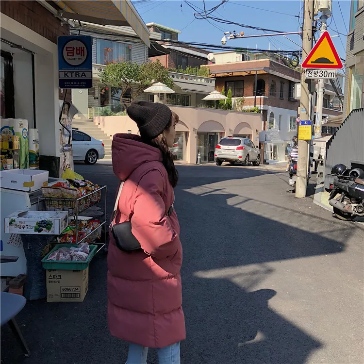 EAD loose Korean version of the thick warm cotton clothing women's long section autumn and winter coat Korean version of lo
