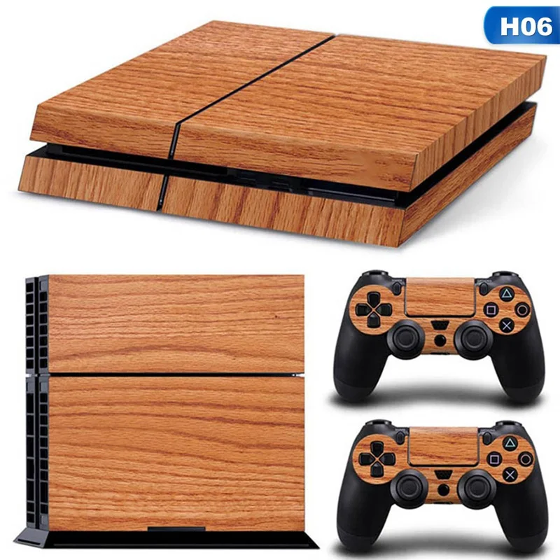 Деревянная Кожа для консоли PS4 защитная кожа чехол наклейка для PS4 игровой системы PS4+ 2 контроллера