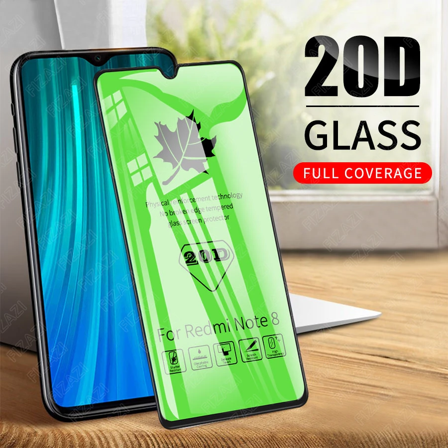 20D полное клеевое закаленное стекло для Xiaomi mi Red Note 8 Pro Полное покрытие протектор