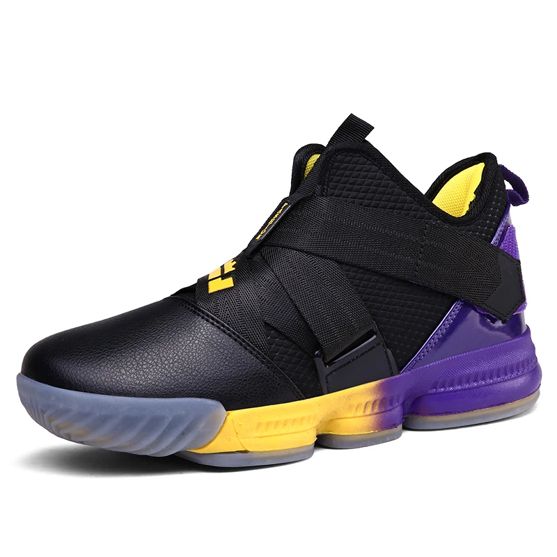 DUDELI/Лидер продаж; Баскетбольная обувь; высокие спортивные ботинки с высоким берцем; мужские кроссовки для занятий на открытом воздухе; спортивная обувь - Цвет: Фиолетовый
