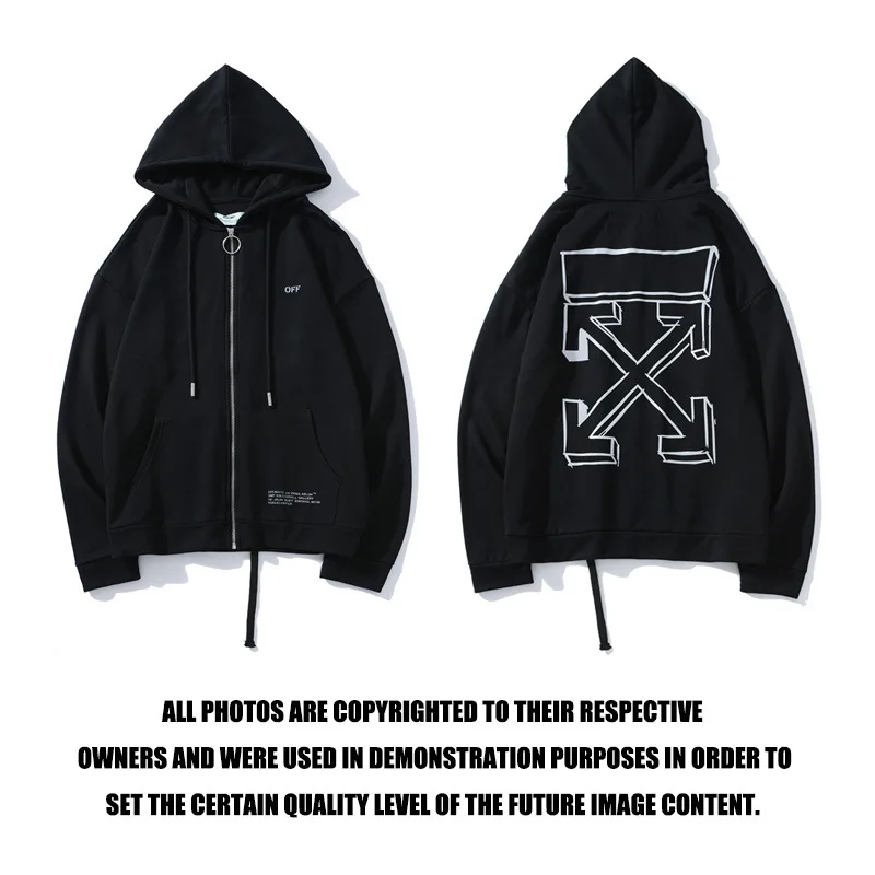 Off-White куб перспектива стрелка светоотражающий Кардиган Толстовка