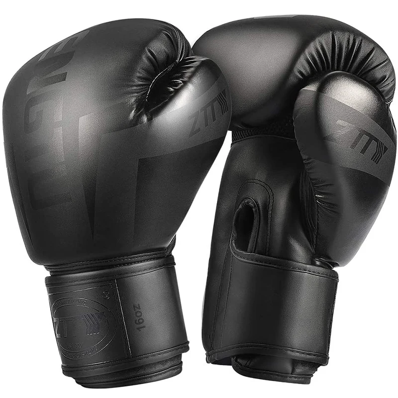 Adults Boxing Gloves PU Women/Men Sanda MMA Muay Thai Karate Mitts Training 