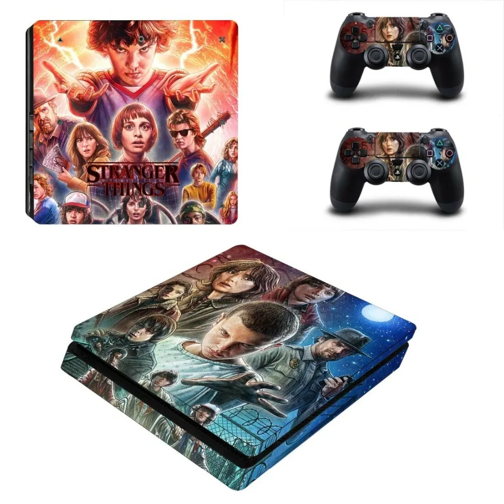 Странные Вещи полная лицевая панель PS4 тонкая кожа Наклейка для playstation 4 консоль и контроллер PS4 тонкая кожа стикер винил