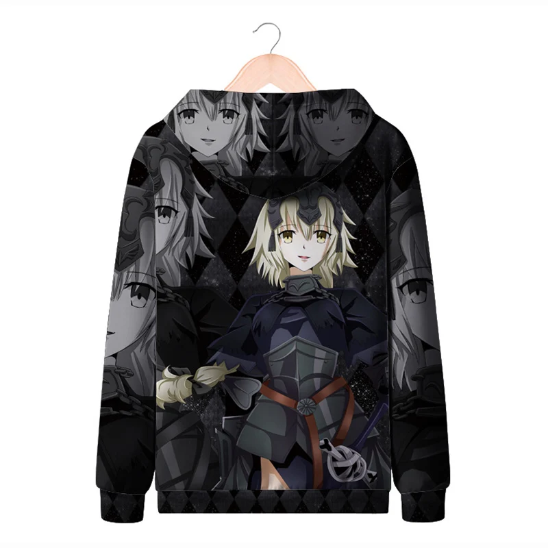 Fate/Stay Night Saber Altria Pendragon Jeanne d'Arc куртка для косплейный костюм с капюшоном для мужчин и женщин свитшот на молнии с капюшоном уличная