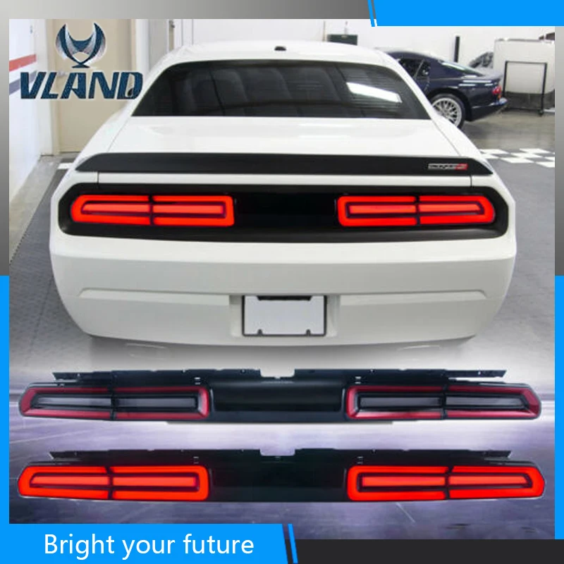 Светодиодный задний фонарь нового типа для Dodge Challenger светильник 2008 2014 с красным