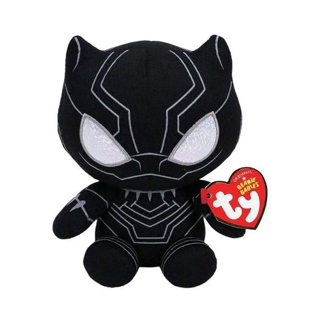 Ty Beanie для малышей, серия супергероев Marvel, Железный человек, Человек-паук, Халк, Черная пантера, плюшевая игрушка, детский подарок, 15 см - Цвет: Black Panther