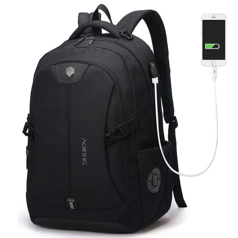 

JIULIN Smart Backpack Men Male Backpack Usb Charging Laptop Waterproof Backpacks Large Capacity Backpack Travel Backpacking