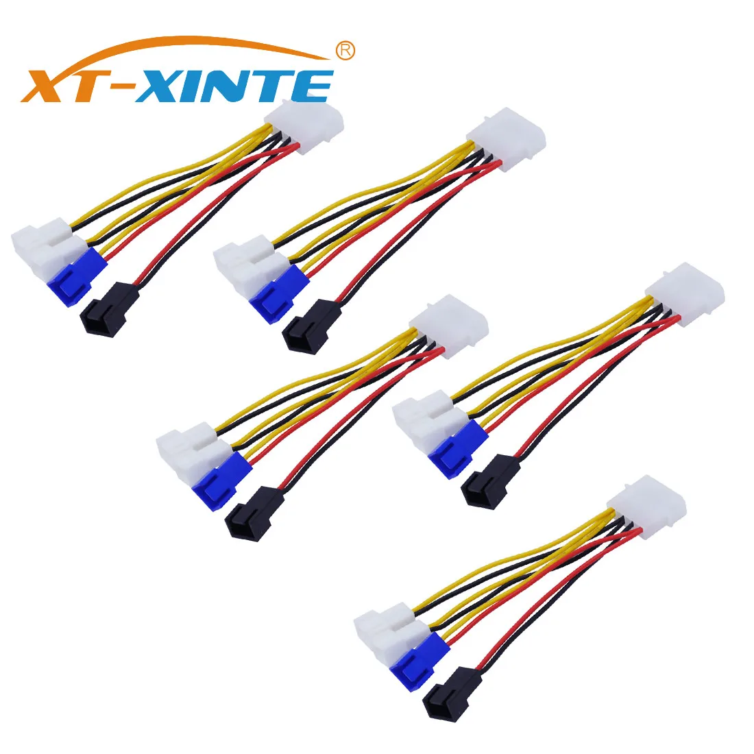 

5/10pcs Cooling Fan Power Cable 4 Pin to 3 Pin Fan Power Cable Adapter Connector 12V*2 7v 5v Computer Cooling Fan Cable