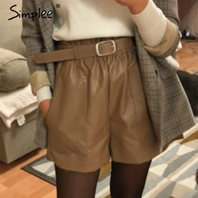 vintage leather shorts