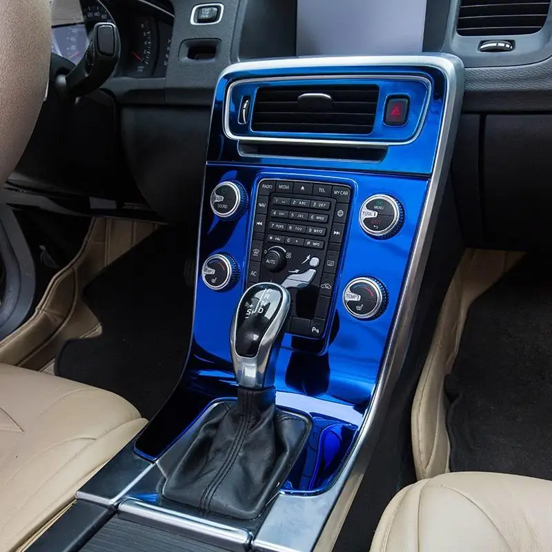 Автомобильная декоративная хромированная автоматическая система управления, панель передач, внутренняя отделка, украшение, яркие блестки, модификация 18 19 для Volvo V60 - Название цвета: Number 2