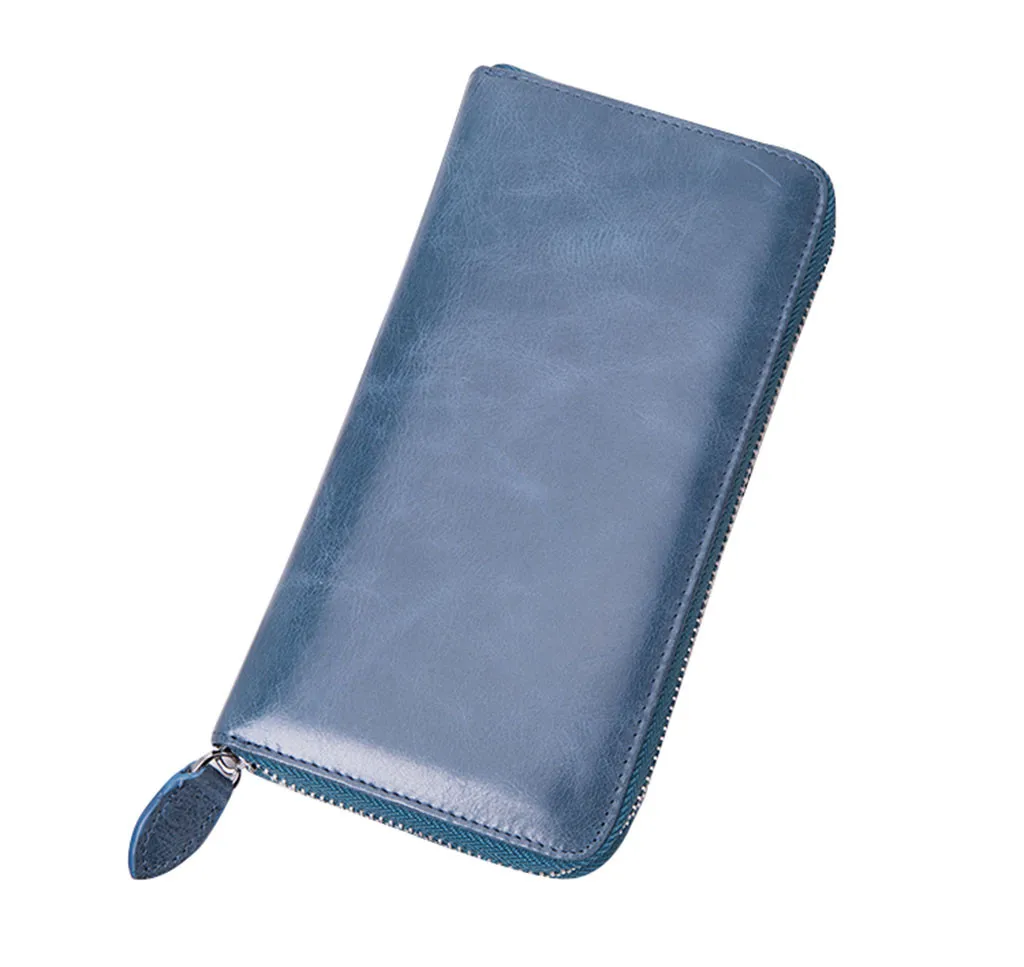 Blue Кошелек для мужчин и женщин с отделением для карт, посылка для карт из воловьей кожи, модный набор для карт, 36 бит, кошелек для кредитных карт - Цвет: Blue