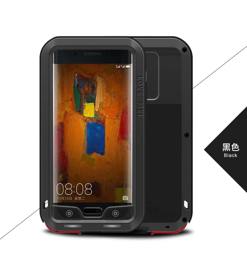 black case Металлический Алюминиевый Чехол LOVE MEI для huawei mate 9 Pro, мощный защитный противоударный чехол для huawei mate 9 Pro(5,5 дюйма), чехол - Цвет: black case