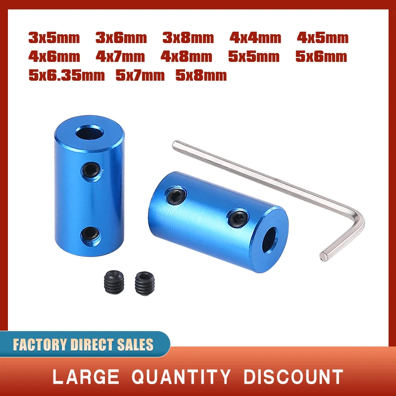 D14L25 Aluminum Alloy Coupling Bore 3*5mm 4*6mm 5*8mm 3D Print Part Blue Flexible Shaft Coupler Screw Part Stepper Motor