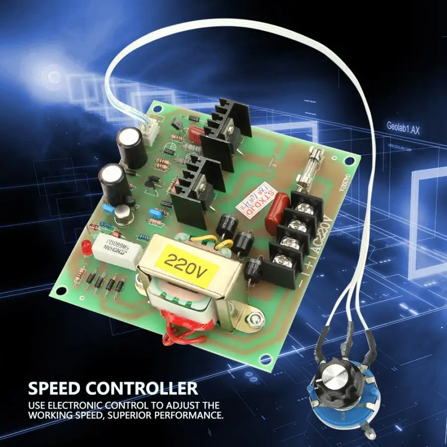 DC 220V 750W контроллер двигателя переменный регулятор электрического двигателя Регулируемый адаптер питания
