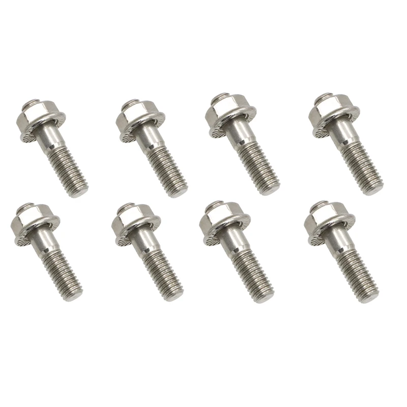 Zx14 Exhaust 8x M8 Stainless Steel Exhaust Studs With Flange Nuts