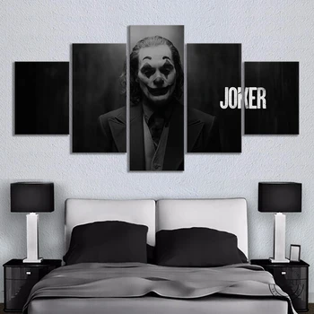 

Black White Wall Art Frameless Paintings Joker 2019 Movie Poster Art Oil Painting on Canvas Wall Art for Bedroom Decor