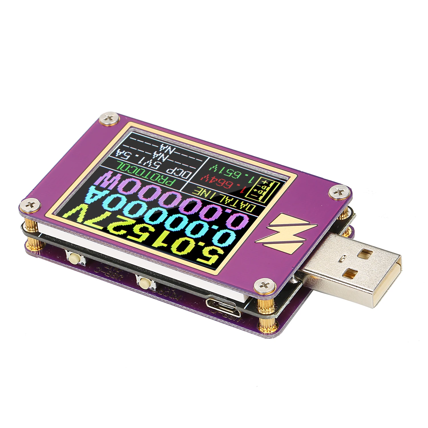 

Multifunctional USB Tester Digital Display Color Screen Voltmeter Ammeter Current Voltage Indicator Capacity Tester