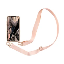 Lujosa funda de silicona para teléfono móvil con cadena y cordón para el cuello para iPhone 6 6s 7 8 Plus X XS XR 11 pro MAX SE2(China)