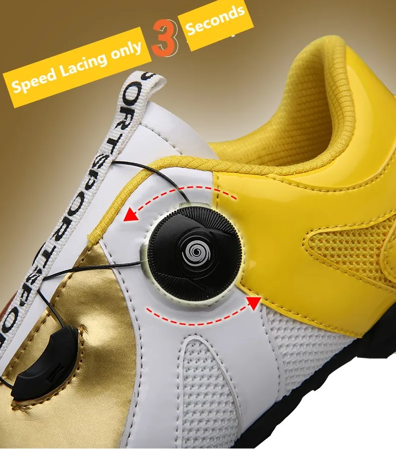 Tide Speed Lacing Professional Cycling Shoes Men Women Bicycle Sneakers Breathable Light Road Bike Shoes Outdoor Lovers